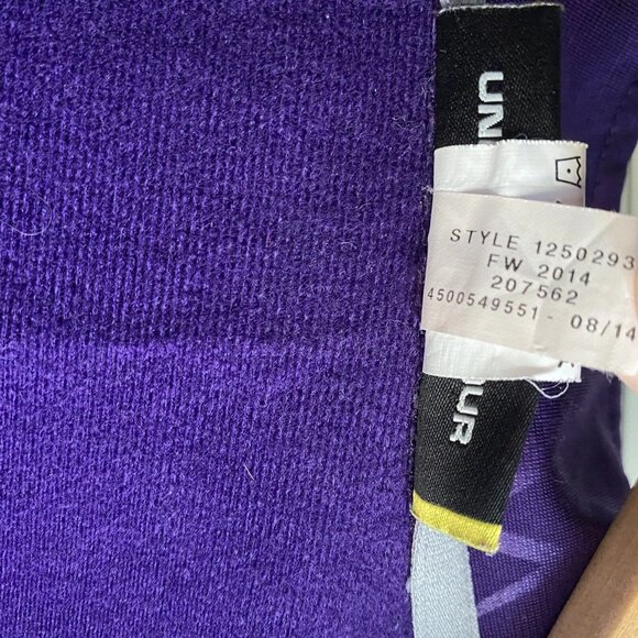 Under Armour Loose Girls Full Zip Jacket Purple Green Ruched XL Geometric Logo - Picture 9 of 12